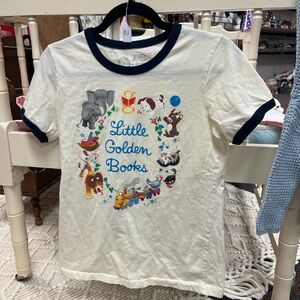 Out of Print Cream & Navy Kids T-Shirt